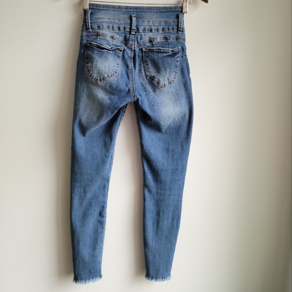 IBIZA Distressed High-Rise Jeans - Size US 3 - Picture 4 of 6